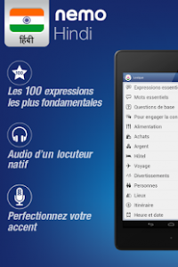 nemo hindi application pour apprendre l'hindi